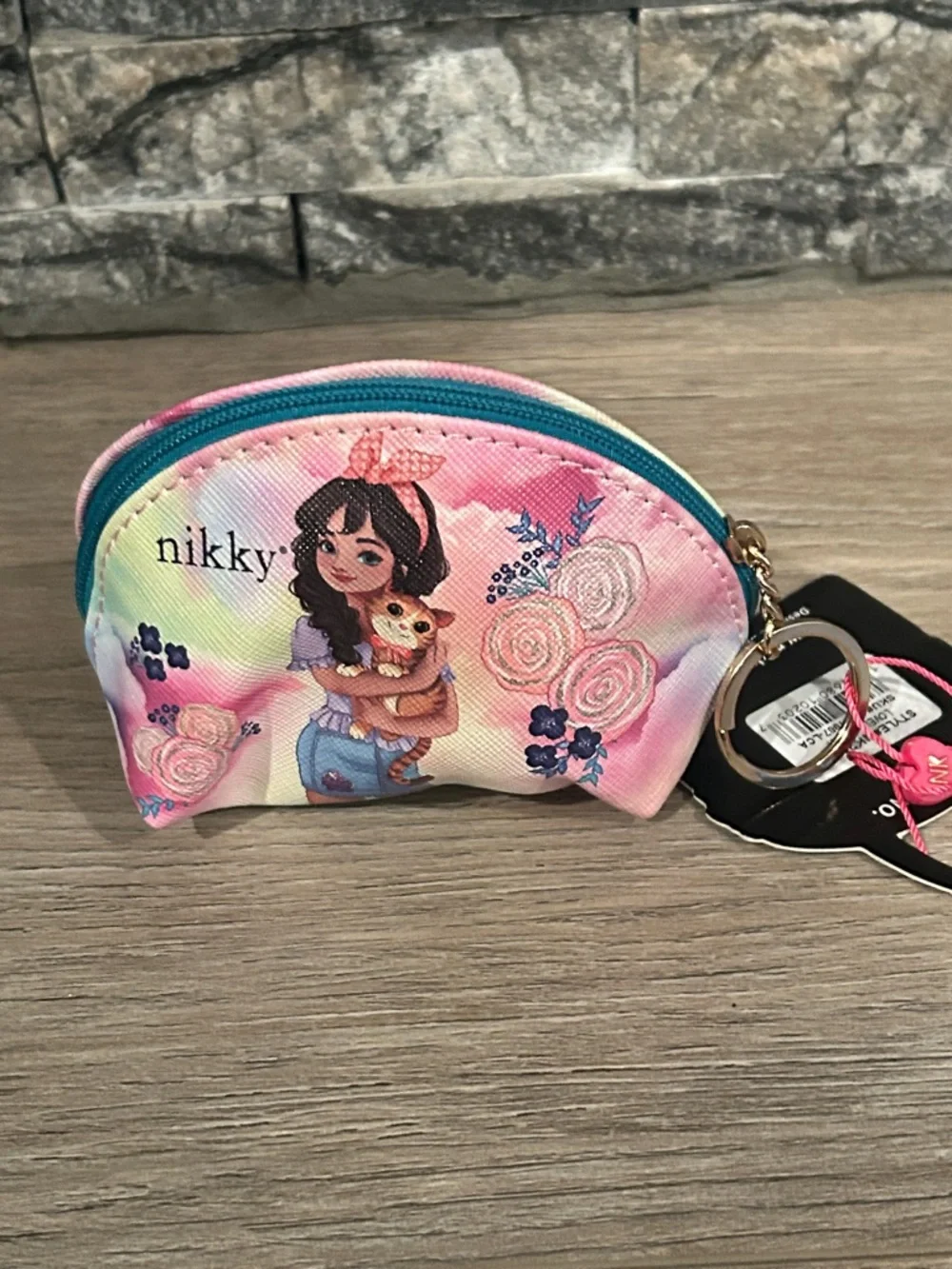 NWT Nikky Pastel “Lovely Clara” Coin Pouch with Keyring